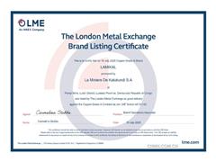 北方礦業(yè)LAMIKAL陰極銅通過(guò)LME注冊(cè)